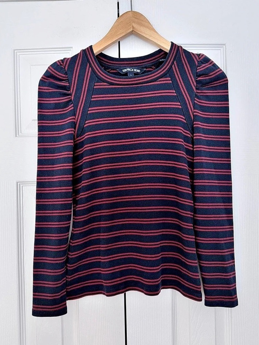 Veronica Beard Delano Stripe Top Size XS